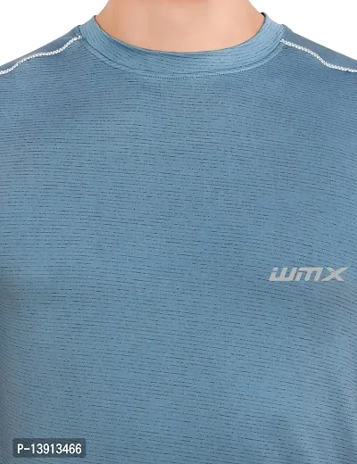 WMX ' Men's Polyester Dry Fit Textured Western Shirts  Tshirts for Men, Quick Drying  Breathable Fabric, Gym Wear Tees  Workout Tops|Half Sleeve T-Shirt|Running Tshirts for Men-thumb4