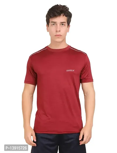 WMX ' Men's Polyester Dry Fit Textured Western Shirts  Tshirts for Men, Quick Drying  Breathable Fabric, Gym Wear Tees  Workout Tops|Half Sleeve T-Shirt|Running Tshirts for Men