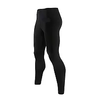 WMX tretchable, Men  Women Tight Skin-Black Gym/Yoga/Tops Full Sleeve  Gym Legging Tights Innerwear:- (Combo)-thumb3