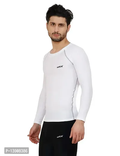 WMX Men's Compression Ultima T-Shirt Top Skin Tights Fit Lycra Inner Wear Full Sleeve for Gym Cricket Football Badminton Sports-thumb3