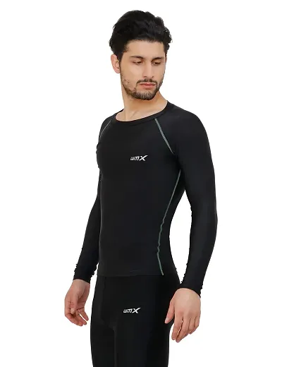 Buy WMX Men's Athletic Fit Compression Full Sleeve Plain T-Shirt