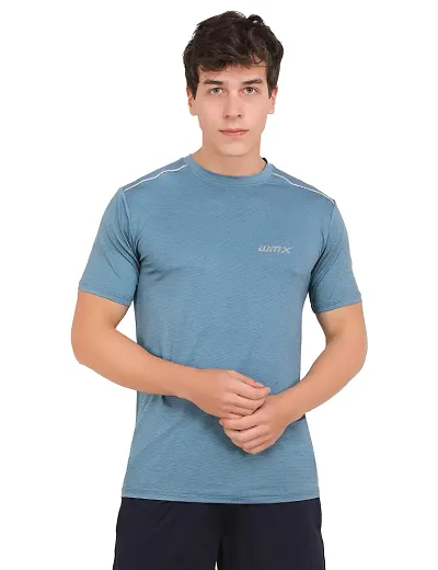 WMX ' Men's Polyester Dry Fit Textured Western Shirts & Tshirts for Men, Quick Drying & Breathable Fabric, Gym Wear Tees & Workout Tops|Half Sleeve T-Shirt|Running Tshirts for Men