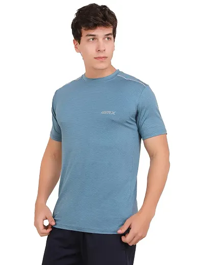 WMX Men's Regular Fit Gym Sports T-Shirt Half Sleeve Round Neck | Multi Colors |