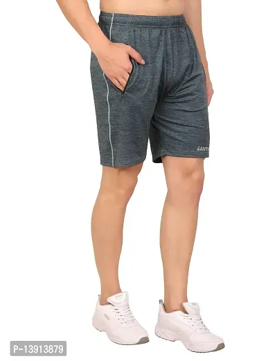 WMX ' Men's Instadry Dryfit Polyester Lightweight Soft Fabric Long Shorts with Secure Zipper Pockets Regular Fit Shorts for Men for Sports,Workout,Running  Gyming-thumb2