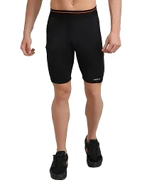 WMX Men's Compression Sports Shorts Half Tights with Pocket-thumb1