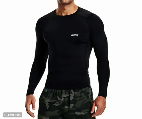 WMX Men's Compression Thermal Shirt, Ultra Soft, Crew Neck, Long Sleeve, Fleece Lining-thumb0