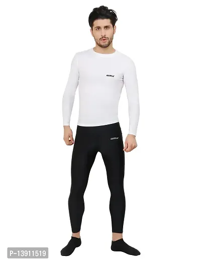 WMX Full Sleeve Plain Athletic Fit Multi Sports Compression T-Shirt, Top Inner Wear-thumb5