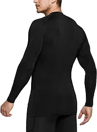 WMX Full Sleeve Plain Athletic Fit Multi Sports Compression T-Shirt, Top Inner Wear-thumb2