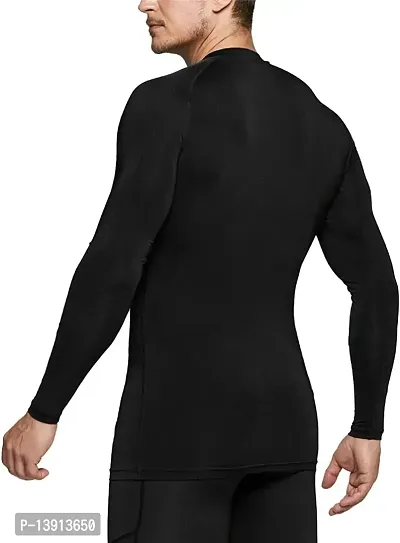 WMX Full Sleeve Plain Athletic Fit Multi Sports Compression T-Shirt, Top Inner Wear-thumb3