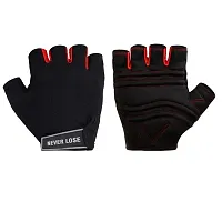 WMX Macho Unisex Leather Gym Gloves | for Professional Weightlifting, Fitness Training and Workout | with Half-Finger Length, Wrist Wrap for Protection (L, Roller PAD)-thumb3