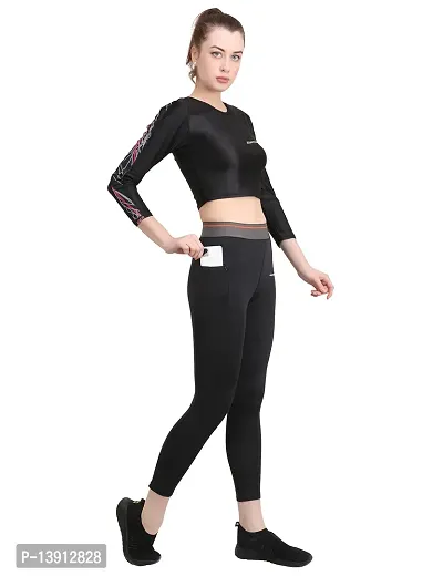 WMX Women Stretchable Training Tights for Gym, Yoga, Running Full Length Compression Tight-thumb4
