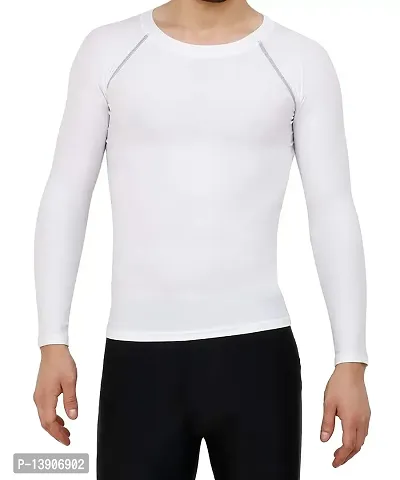 WMX Men's Compression Ultima T-Shirt Top Skin Tights Fit Lycra Inner Wear Full Sleeve for Gym Cricket Football Badminton Sports