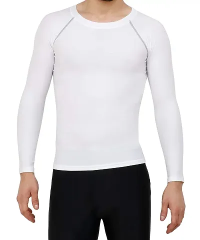 WMX Men's Compression Ultima T-Shirt Top Tights Fit Lycra Inner Wear Full Sleeve for Gym Cricket Football Badminton Sports