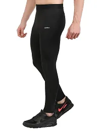 WMX Lower Tights Compression Wear Women/Men Pants/Lower/Bottom Skin fit Gym Yoga Sports Running (M, Black)-thumb2