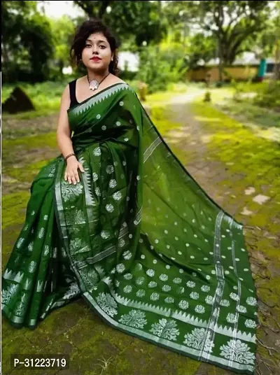 Trendy Cotton Silk Sarees With Blouse Piece-thumb0