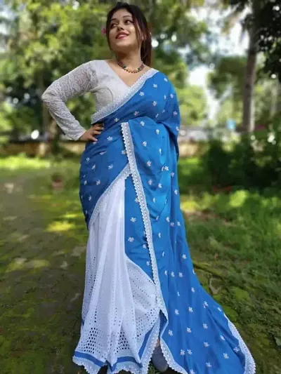 Trending Cotton Saree with Blouse piece 