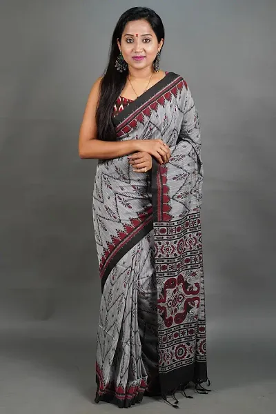 Trending Cotton Saree with Blouse piece 