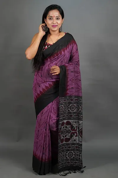 Trending Cotton Saree with Blouse piece 