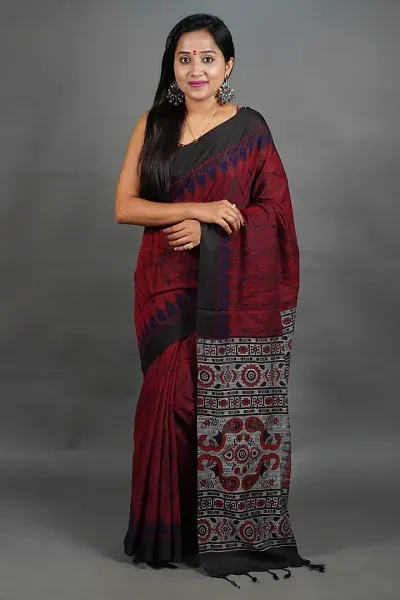 Trending Cotton Saree with Blouse piece 