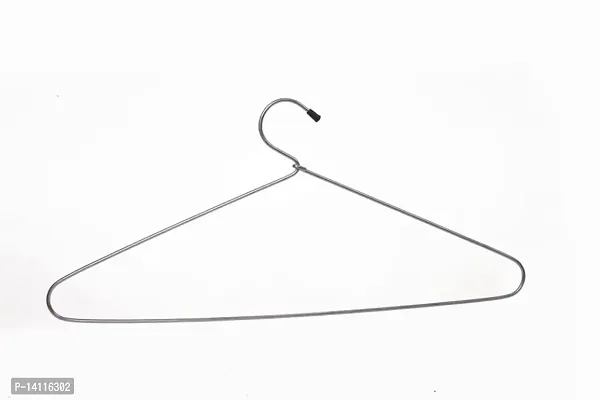 Shabd Cloth Hanger Stainless Steel Hanger for Hanging Saree, Kurta, Pant, Steel Pack of 12-thumb2