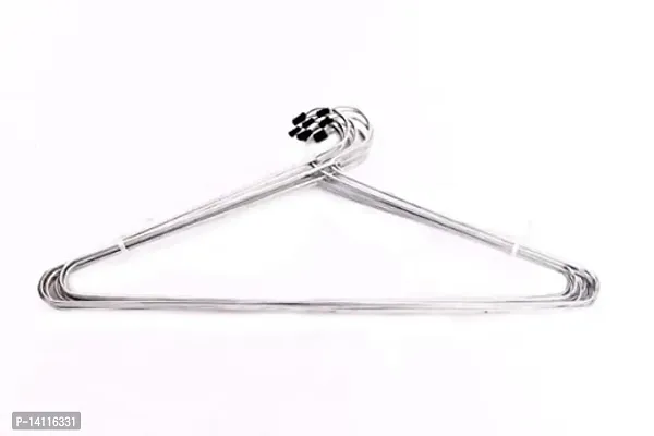 Shabd Cloth Hanger Stainless Steel Hanger for Hanging Saree, Kurta, Pant, Steel Pack of 24-thumb2