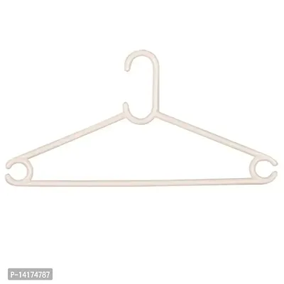 Shabd Plastic Clothes Hanger Set of 12 pcs (White)-thumb2