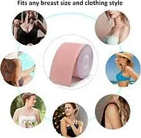 Shabd Women's Multipurpose Breast Lift Booby Tape Breathable Breast Lift Tape Athletic Tape Adhesive Bra for A-E Cup Large Breast-thumb2