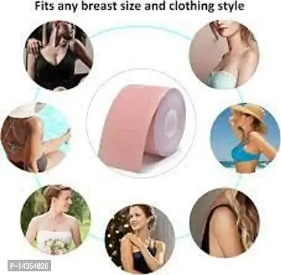 Shabd Women's Multipurpose Breast Lift Booby Tape Breathable Breast Lift Tape Athletic Tape Adhesive Bra for A-E Cup Large Breast-thumb3