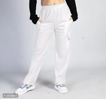 Fancy Women Formal White Pant For Side Pocket-thumb0