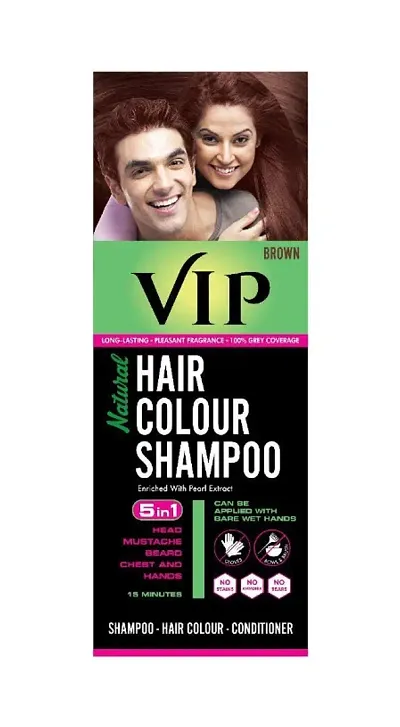 Hair Color Shampoo, Brown, 180ml