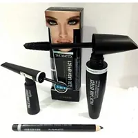 RANDOMMAC Waterproof Liquid mascara, liquid Eyeliner And eyebrow pencil and Eyconic kajal (pack of 4)-thumb1