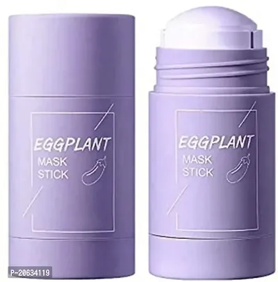 CRAZY HUDA Eggplant Purifying Clay Stick Mask, Face Moisturizes Oil Control, Deep Clean Pore, Improves Skin for All Skin Types Men Women