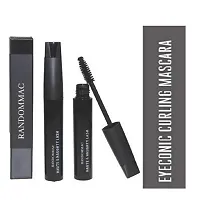 RANDOMMAC COMBO Eyeconic Lash Curling Mascara and Absolute Shine Liquid Eye Liner WITH false eyelash (PACK OF 3) Black,-thumb1