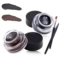 Crazy Huda WaterProof Longlasting Liquid Black and Brown Gel Eyeliner with Brush-thumb1