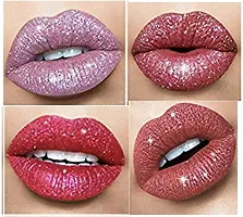 Crazy Huda Professional Makeup Diamond Hydrating Glitter Lip Balm Lipstick For Girls  Women Set of 4-thumb1