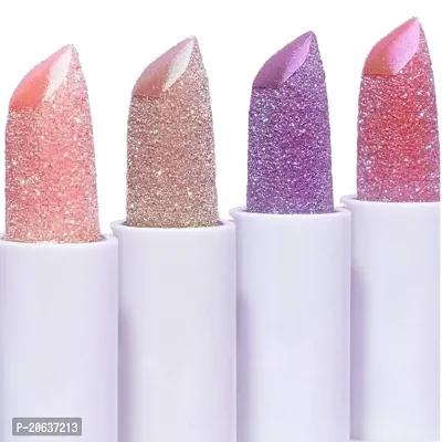 Crazy Huda Professional Makeup Diamond Hydrating Glitter Lip Balm Lipstick For Girls  Women Set of 4-thumb0