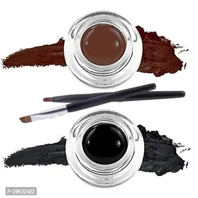 Crazy Huda WaterProof Longlasting Liquid Black and Brown Gel Eyeliner with Brush-thumb0