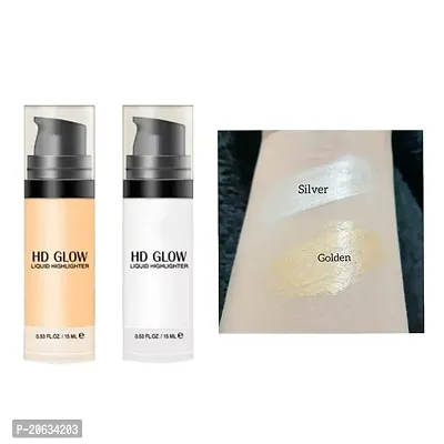 HD Glow Liquid Highlighter 15ml (Silver and Gold)-thumb2