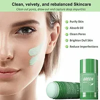 Green Tea Face Stick Mask Oil Control Anti Acne Eggplant Cleaning Solid Mask (40 g)-thumb2