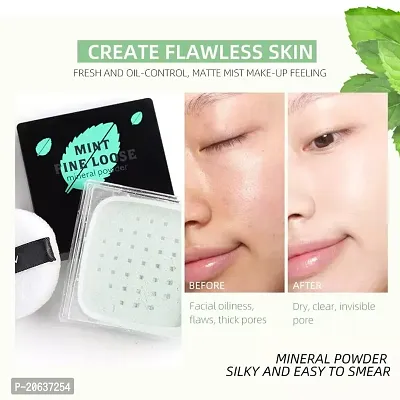 Professional Mint Loose Powder Control Oil Makeup Refreshing Cool Summer setting powder-thumb4