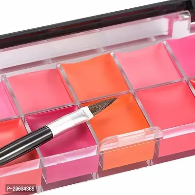 Crazy Huda 10 Multi Shade Lip Palette With Brush For Protective Stay All Day-thumb2