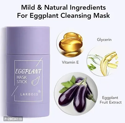 CRAZY HUDA Eggplant Purifying Clay Stick Mask, Face Moisturizes Oil Control, Deep Clean Pore, Improves Skin for All Skin Types Men Women-thumb4