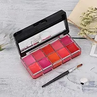 Crazy Huda 10 Multi Shade Lip Palette With Brush For Protective Stay All Day-thumb3