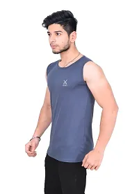 Fashionbazaar4u Sando for Men Track and Training Wear Tank Top for Men, Skin Friendly Gym Vest for Men Dark Blue-thumb1