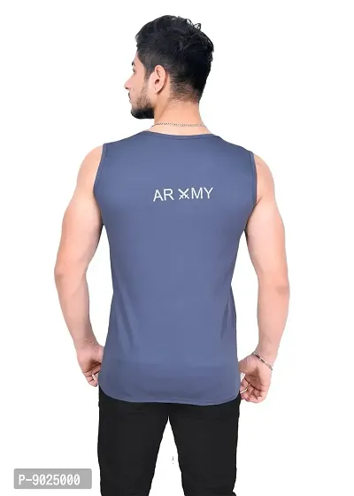 Fashionbazaar4u Sando for Men Track and Training Wear Tank Top for Men, Skin Friendly Gym Vest for Men Dark Blue-thumb4