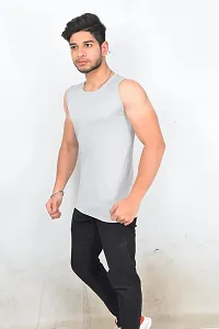 Fashionbazaar4u Sando for Men Track and Training Wear Tank Top for Men, Skin Friendly Gym Vest for Men Gray-thumb1