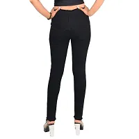 Fashionbazaar4u Women's High Rise Slim Fit Jeans Black 28-thumb1