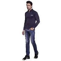 Fashionbazaar4u Men's Polyester Long Sleeve Slim Regular Track Top(Neavy Blue)-thumb2