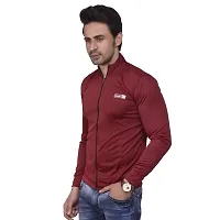 Fashionbazaar4u Men's Polyester Long Sleeve Slim Regular Track Top(Red)-thumb2