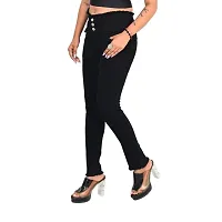 Fashionbazaar4u Women's High Rise Slim Fit Jeans Black 28-thumb3